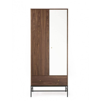 Flora wardrobe (walnut/white)